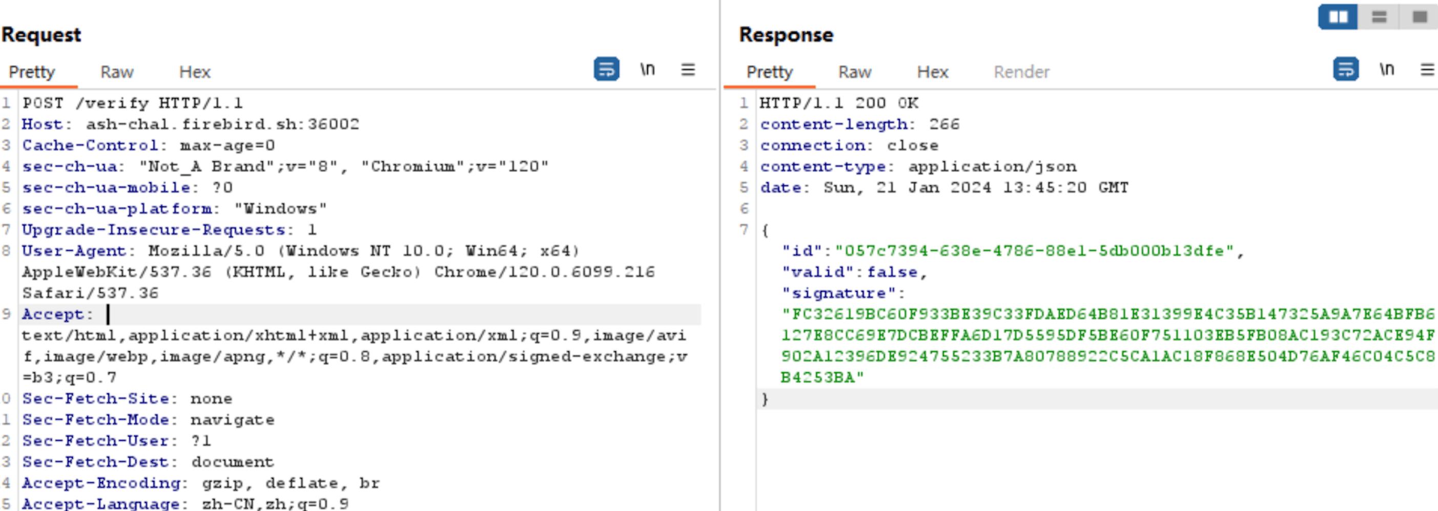 Three fields returned